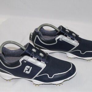 FootJoy Dark Blue and Metallic Golf Shoes